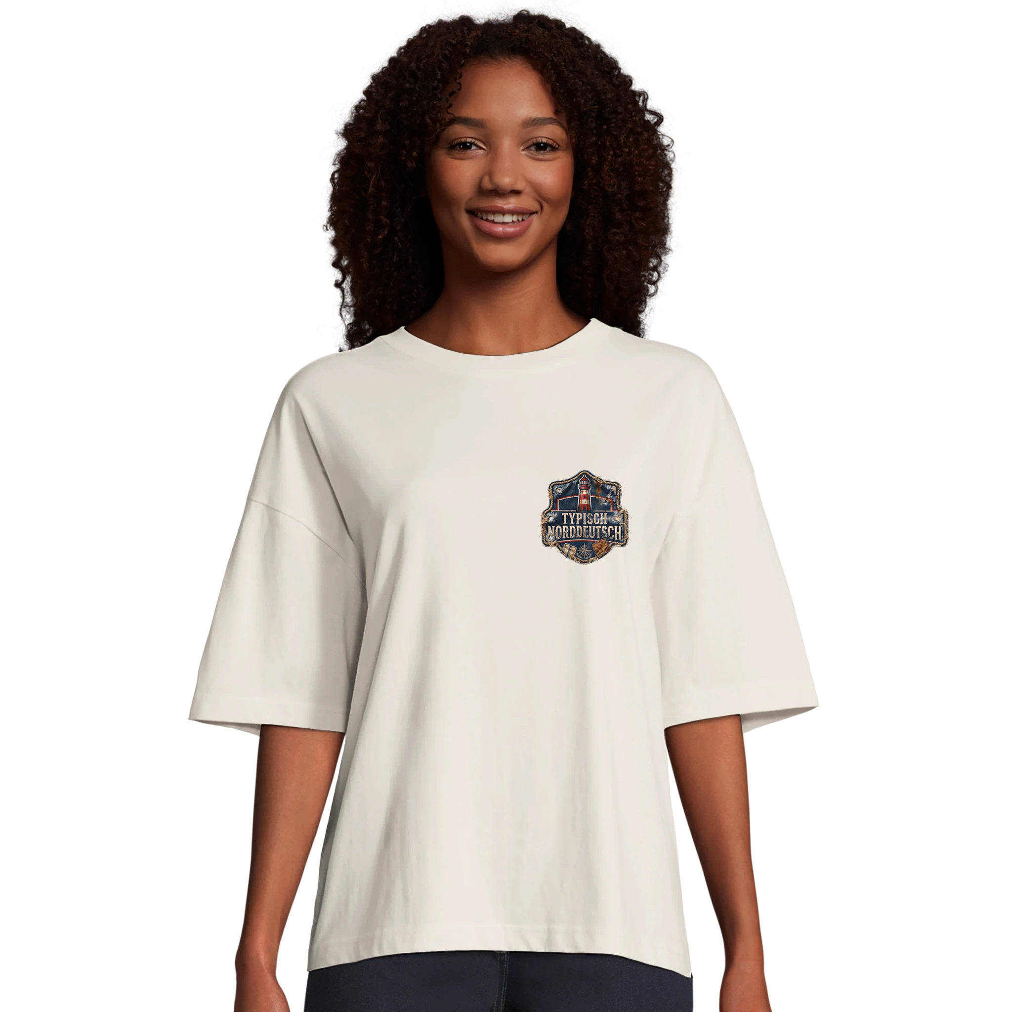 Übergroßes T-Shirt für Damen aus Bio-Baumwolle in Hellgelb
