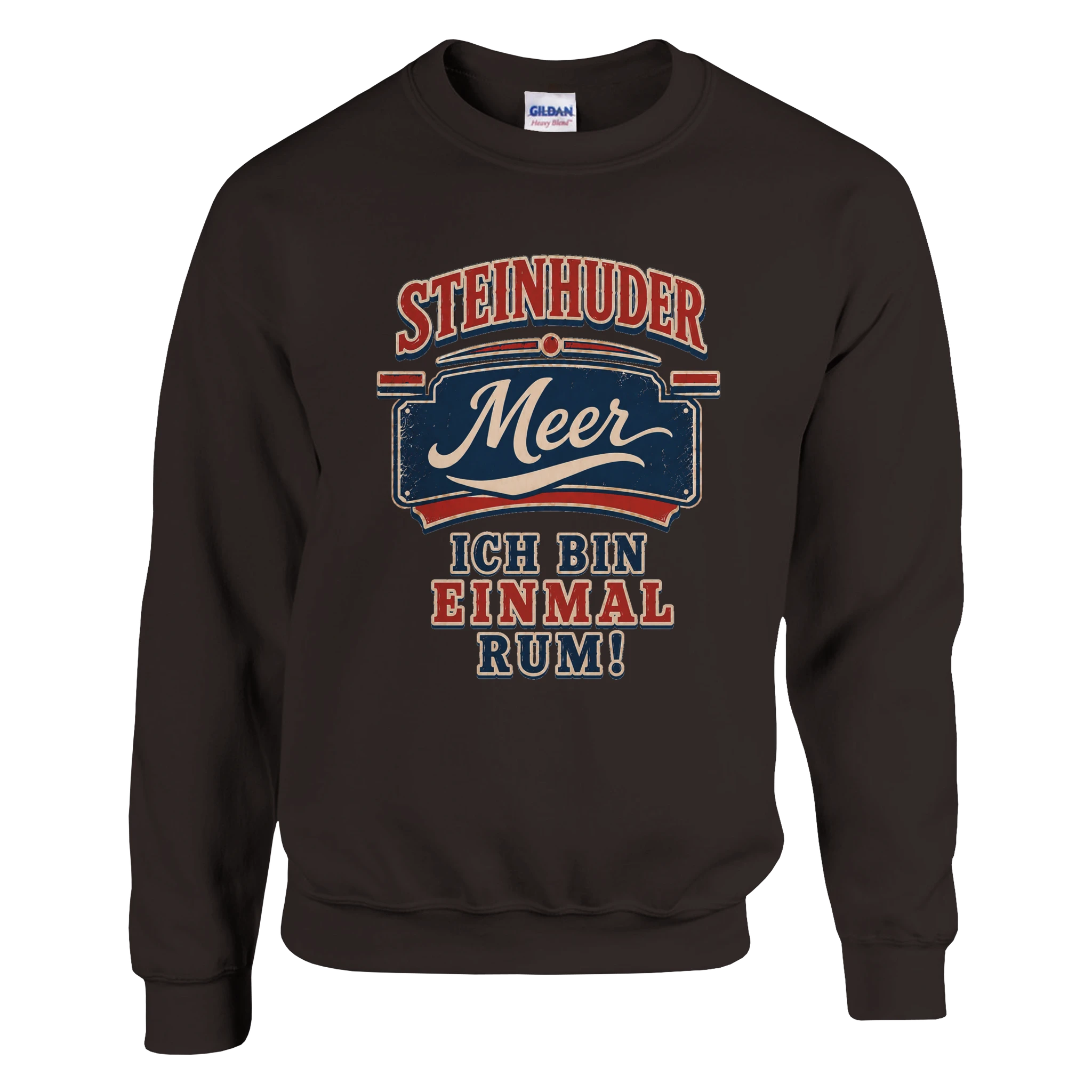 Pullover in Aschgrau mit Motiv „Ich bin einmal rum“