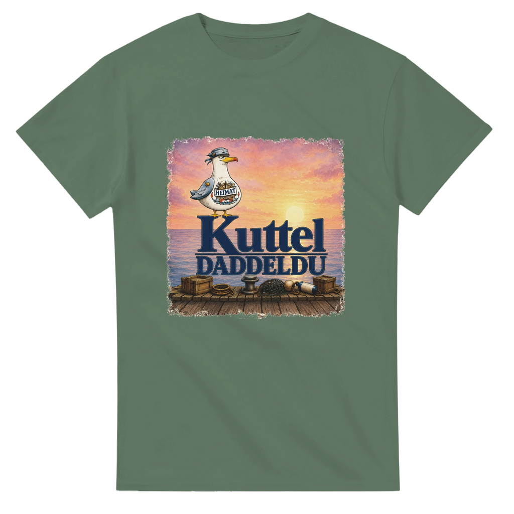 T-Shirt in Weiß mit Motiv „Kuttel Daddeldu“