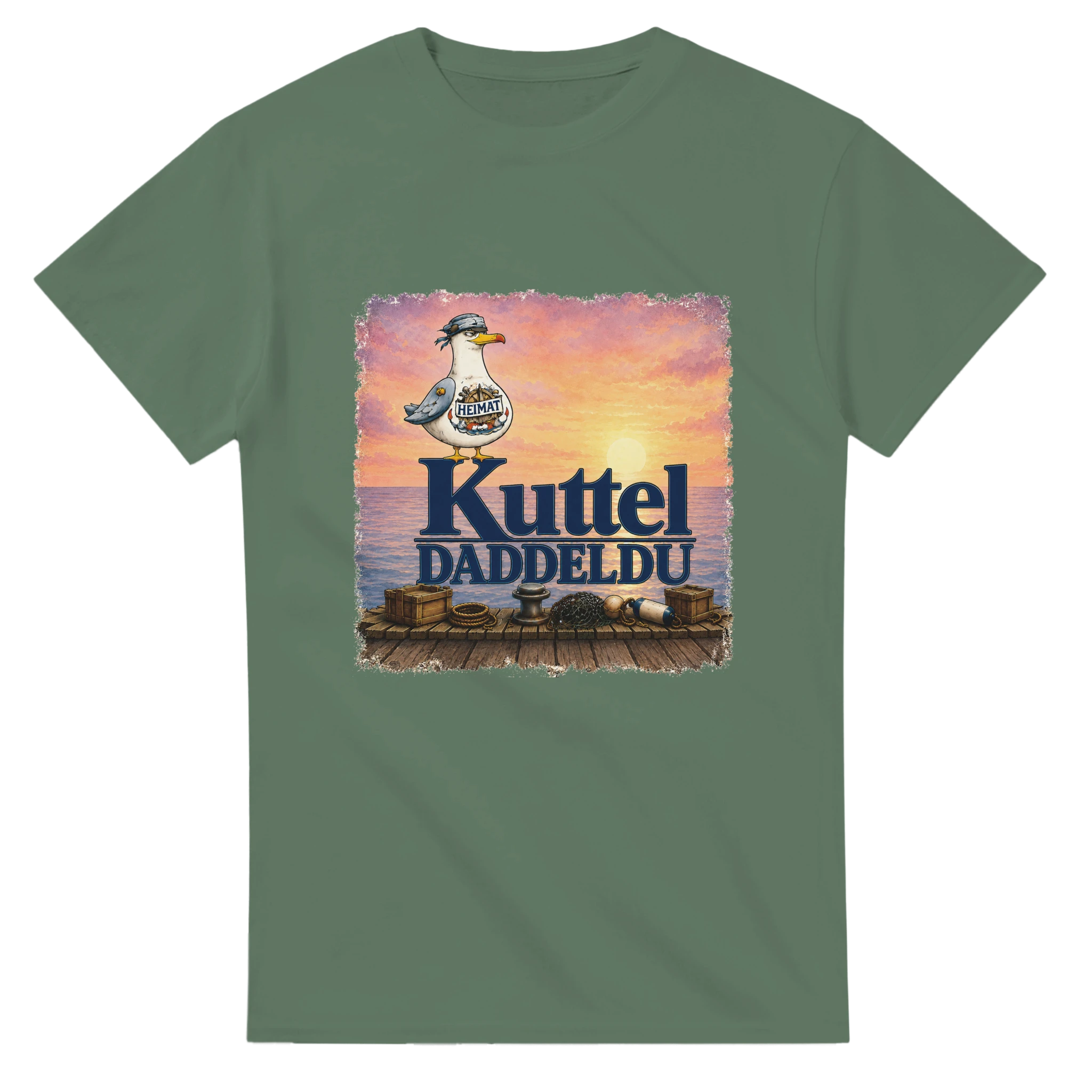 T-Shirt in Weiß mit Motiv „Kuttel Daddeldu“