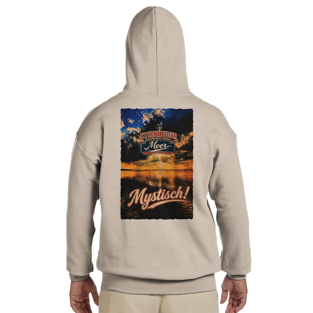 Hoodie in Aschgrau mit Motiv „Mystisch“
