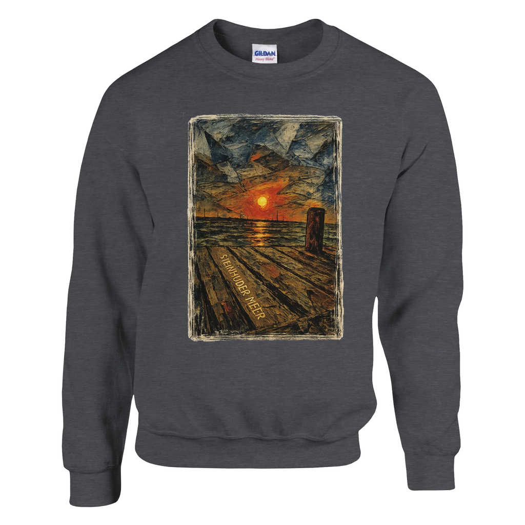 Pullover in Weiß mit Motiv „Steinhuder Meer Kunst“