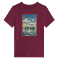 Damen-T-Shirt in Zitronengelb mit Motiv „Wilhelmstein im Steinhuder Meer“
