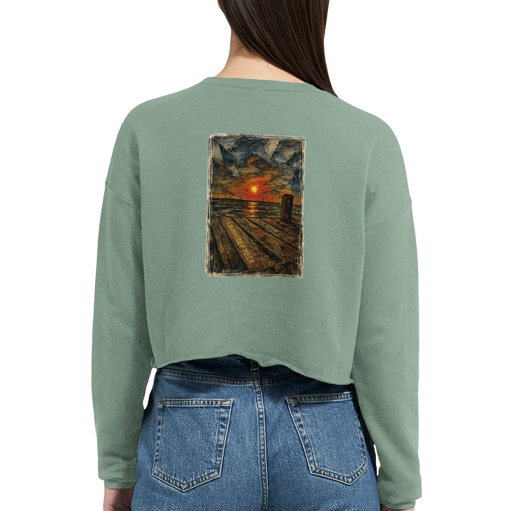 Damen-Pullover in Mauve mit Motiv „Steinhuder Meer Kunst“