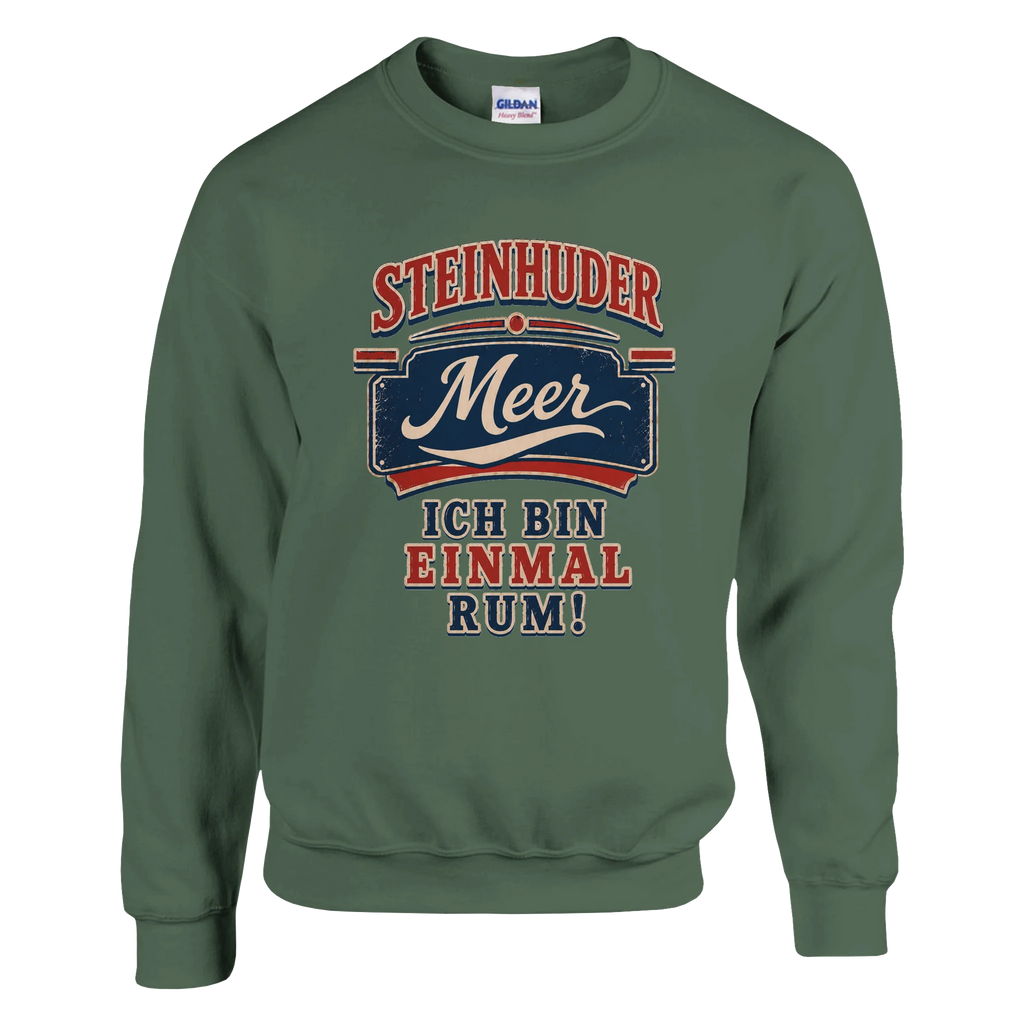 Pullover in Aschgrau mit Motiv „Ich bin einmal rum“