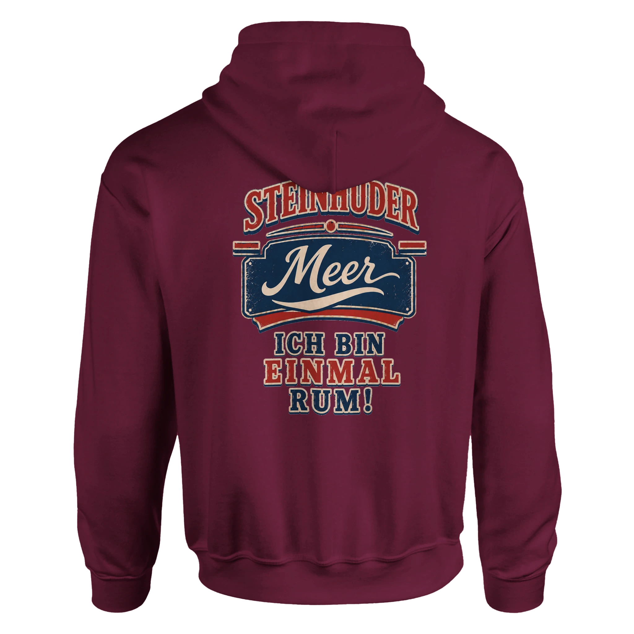 Hoodie in Weiß mit Motiv „Ich bin einmal rum“