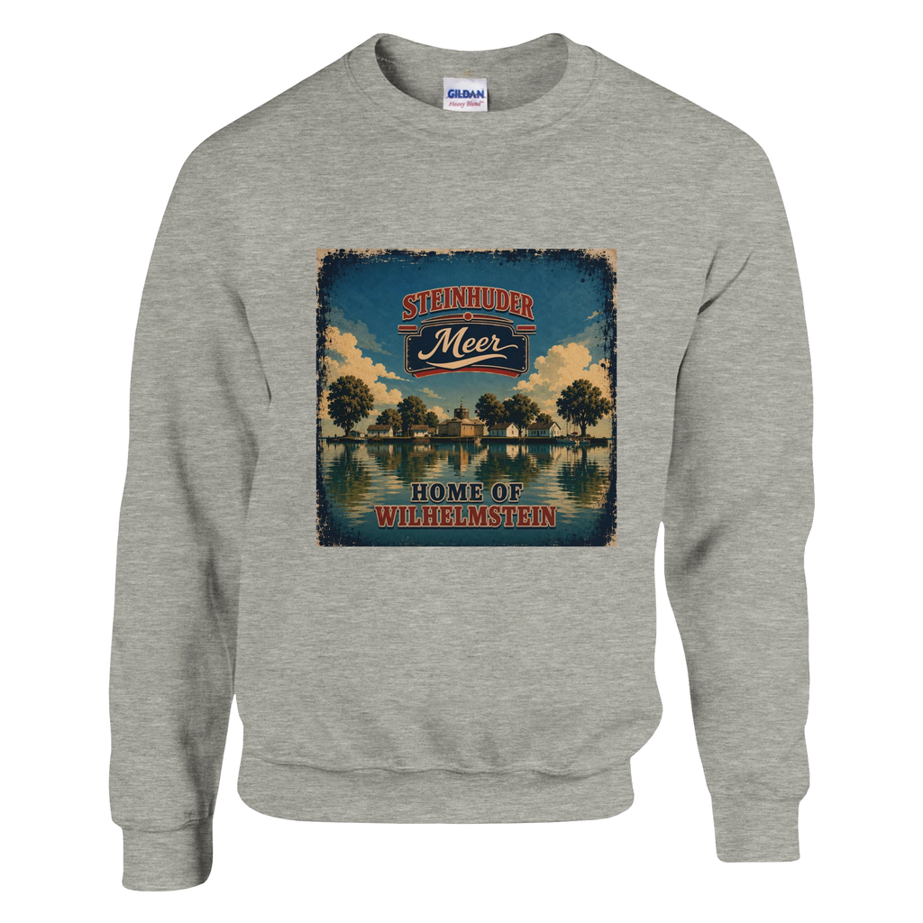 Pullover in Weiß mit Motiv „Insel Wilhelmstein“