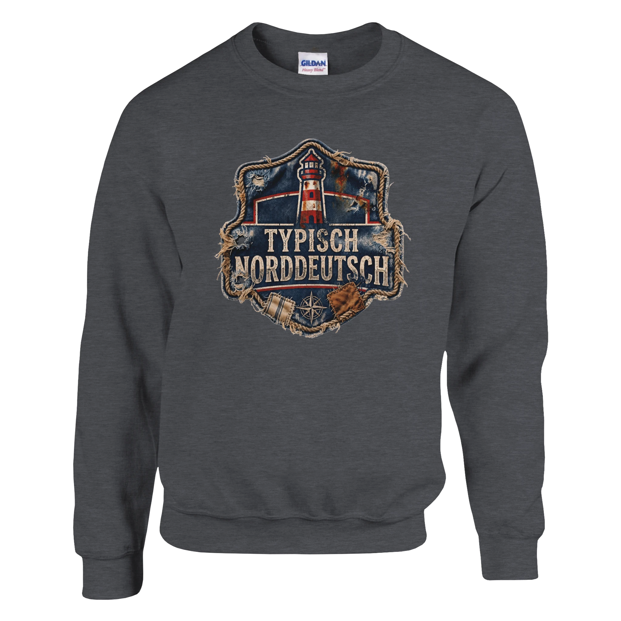 Pullover in Hellrosa mit Motiv „Typisch Norddeutsch“