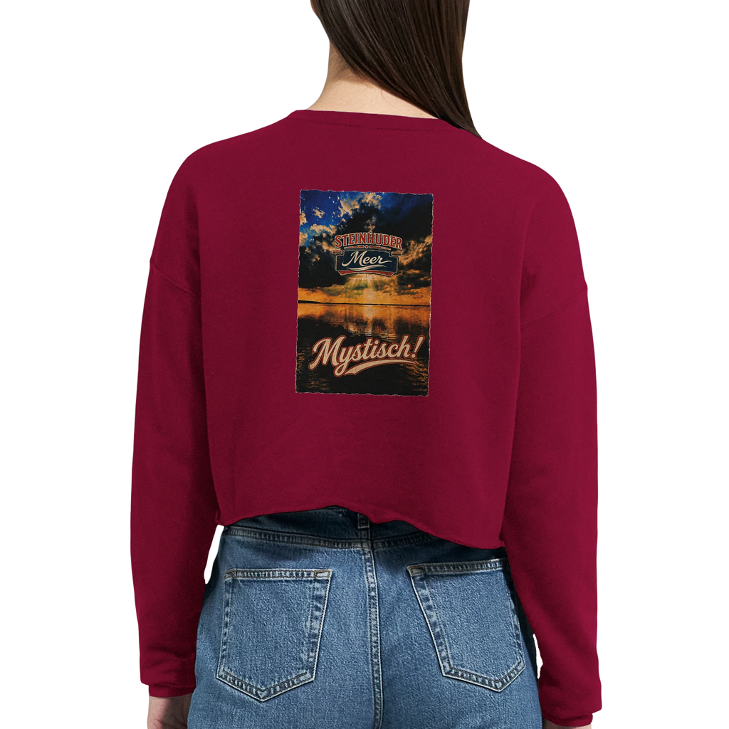 Damen-Pullover in Staubblau mit Motiv „Mystisch“
