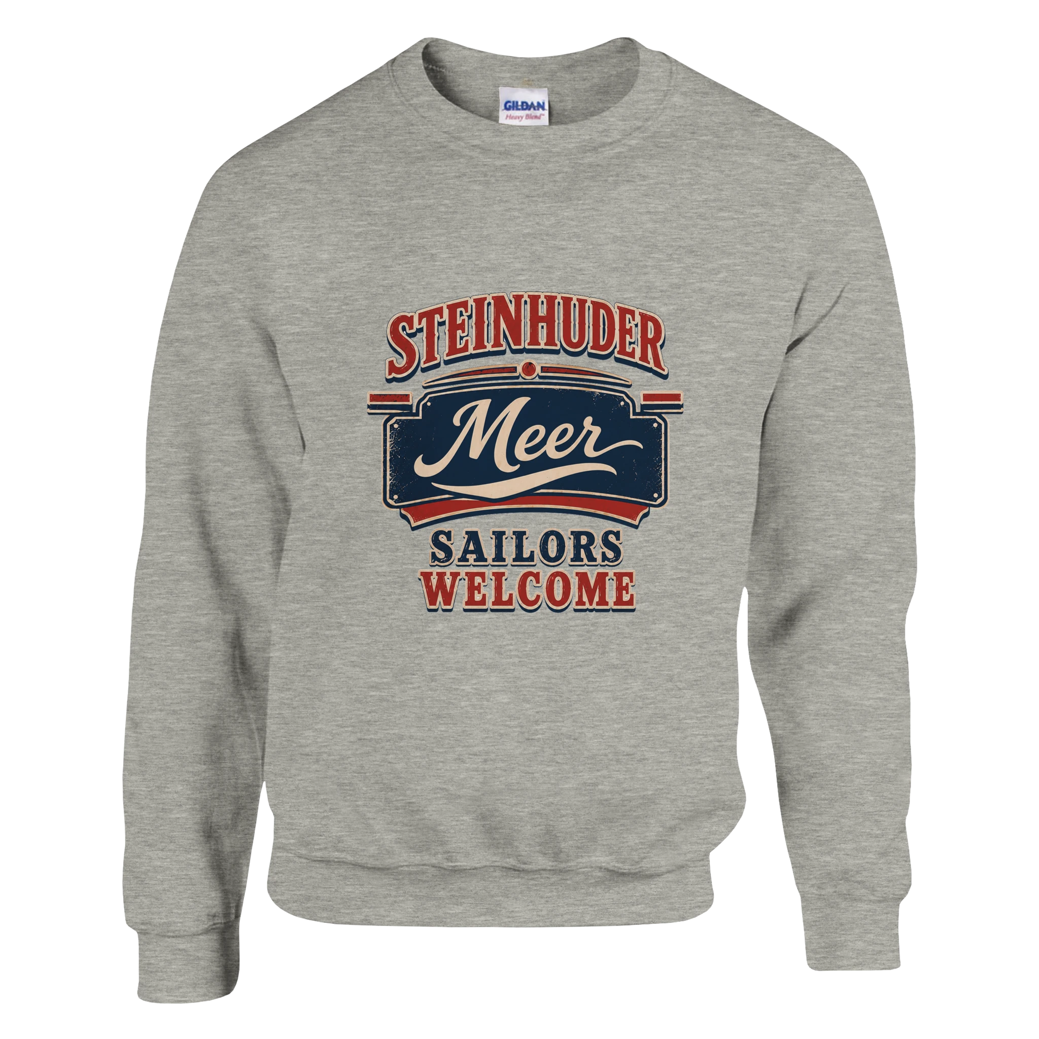 Pullover in Weiß mit Motiv „Sailors Welcome“