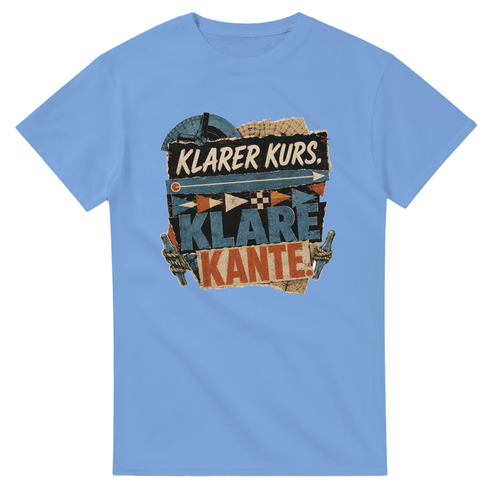 T-Shirt in Weiß mit Motiv „Klarer Kurs. Klare Kante.“