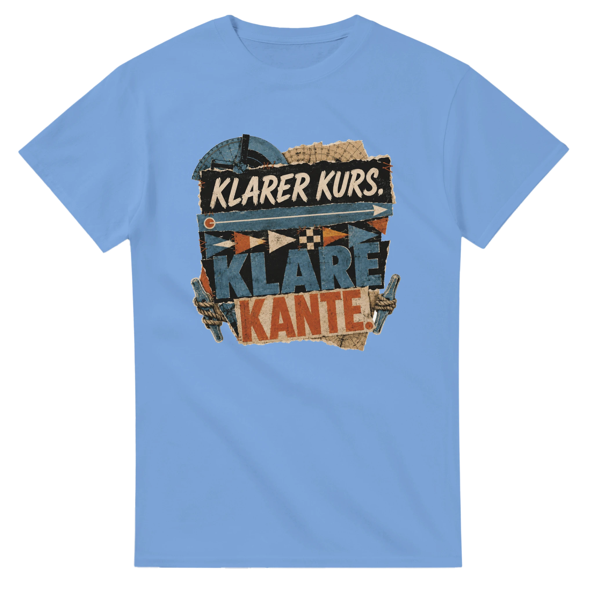 T-Shirt in Weiß mit Motiv „Klarer Kurs. Klare Kante.“