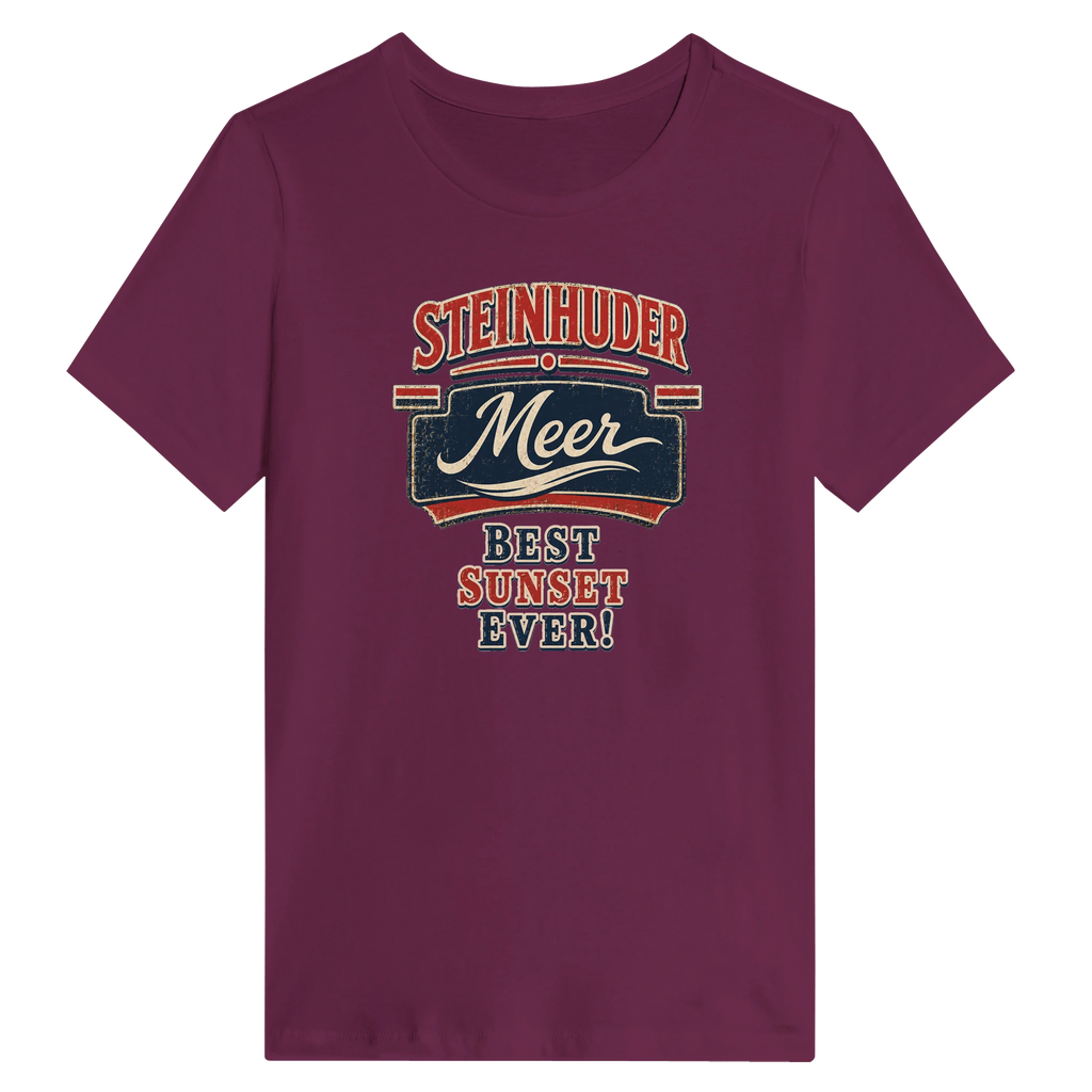 Damen-T-Shirt in Weiß mit Motiv „Best Sunset ever!“