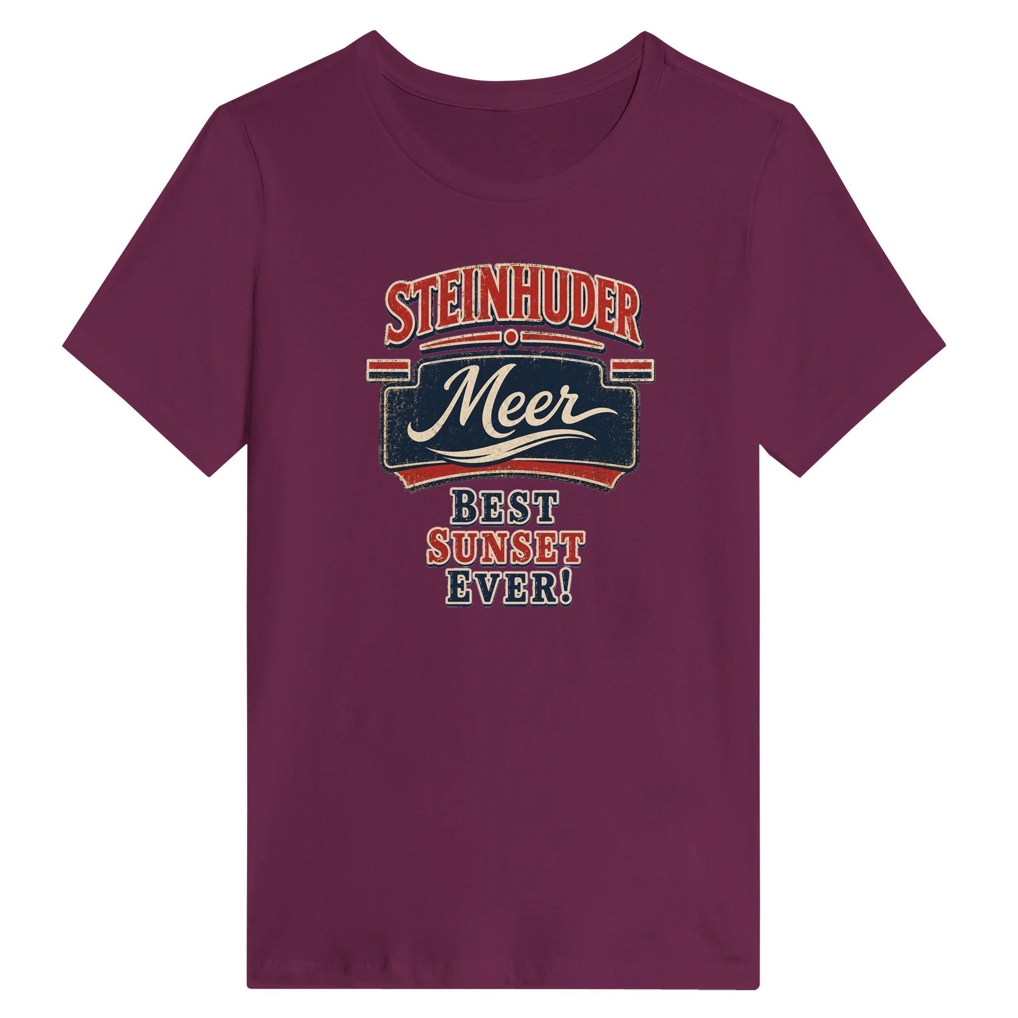 Damen-T-Shirt in Weiß mit Motiv „Best Sunset ever!“
