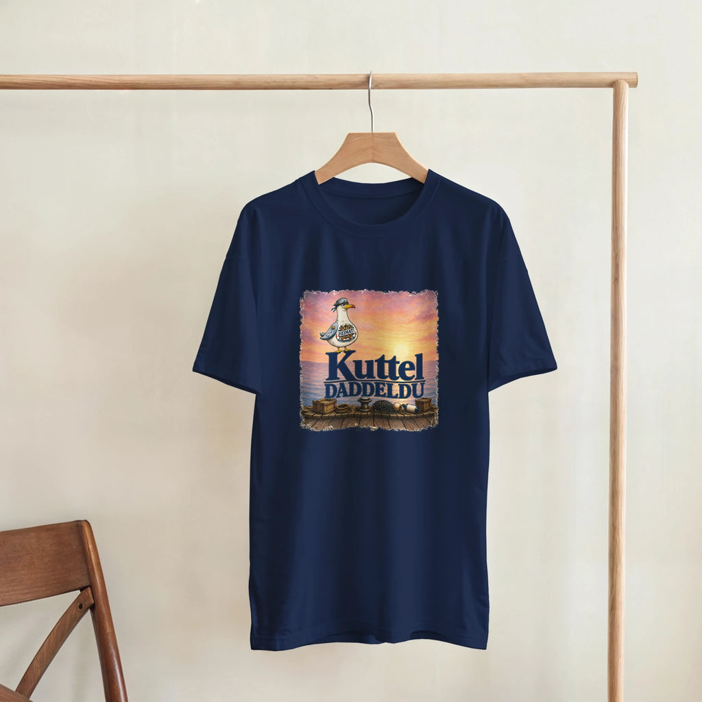 T-Shirt in Sand mit Motiv „Kuttel Daddeldu“