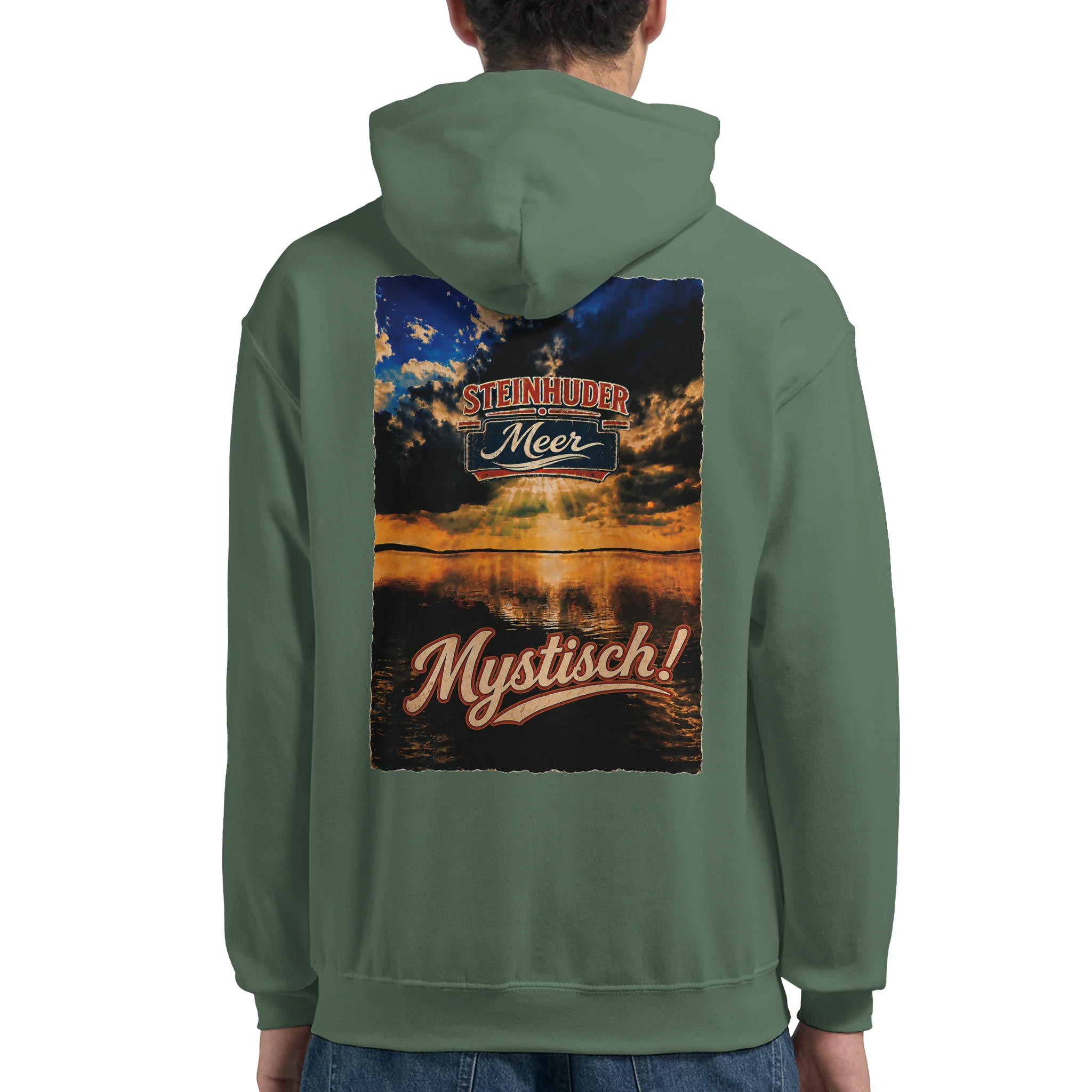 Hoodie in Weiß mit Motiv „Mystisch“