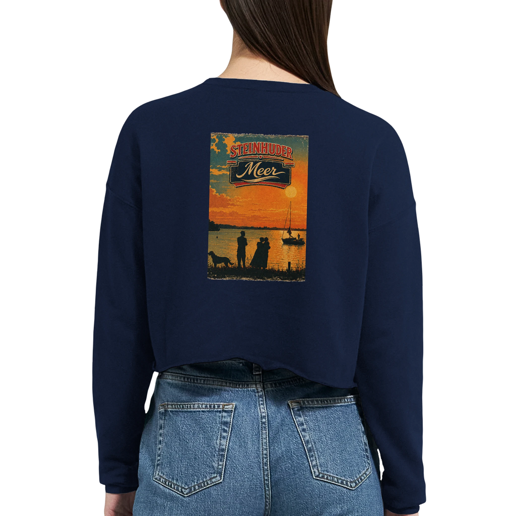 Damen-Pullover in Mauve mit Motiv „Familie beim Sunset“