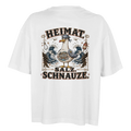 Damen-T-Shirt in Weiß mit Motiv „Heimat Salz Schnauze“