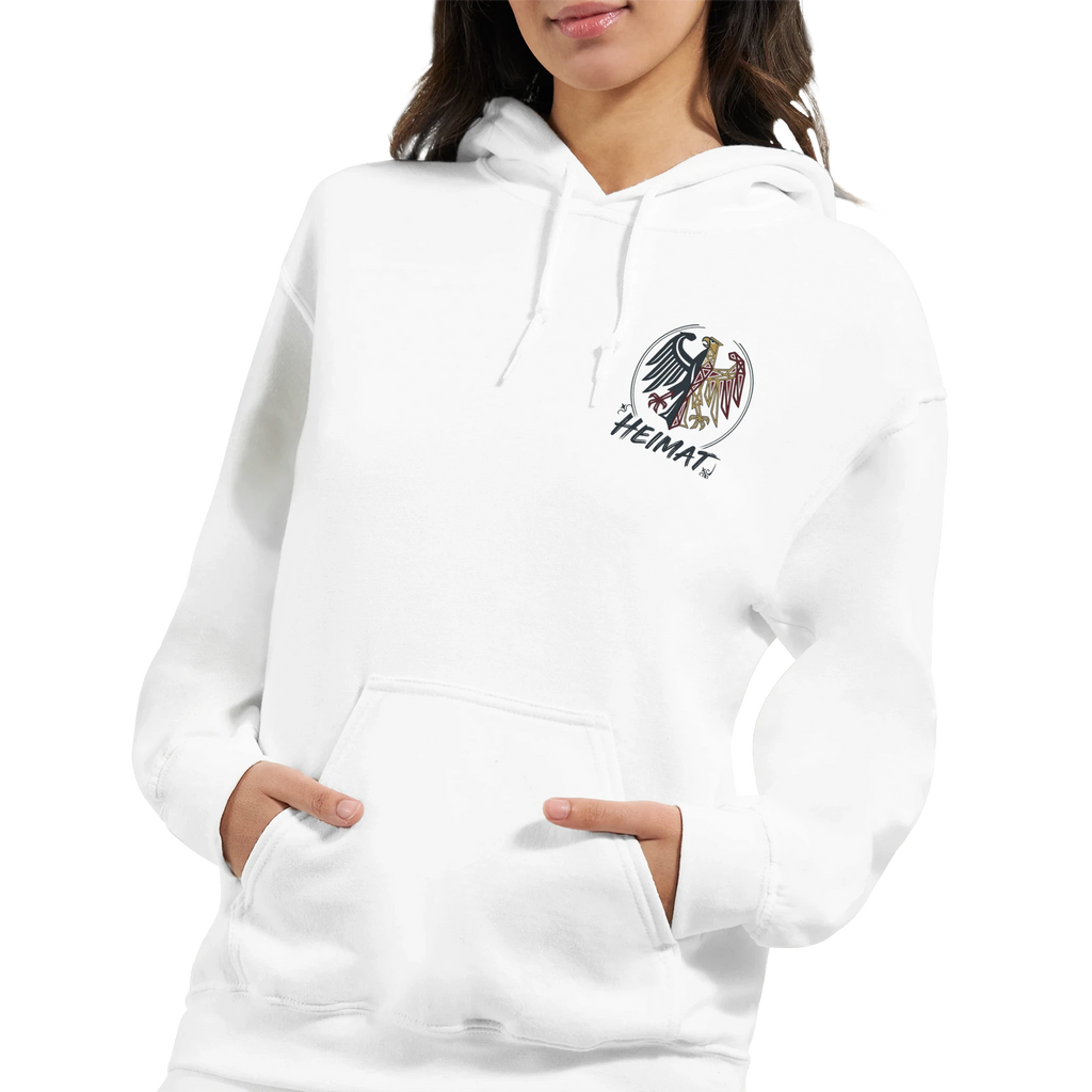 Hoodie in Aschgrau mit Motiv „Sailors Welcome“