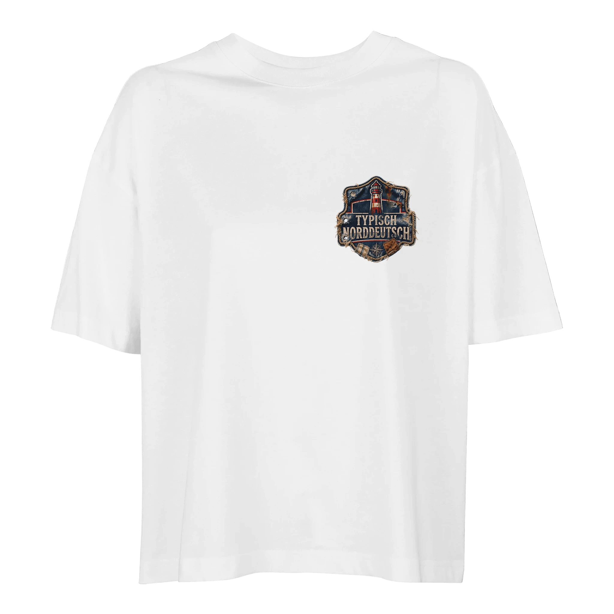 Damen-T-Shirt in Hellgelb mit Motiv „Wind im Gesicht. Heimat im Herzen. Möwe“