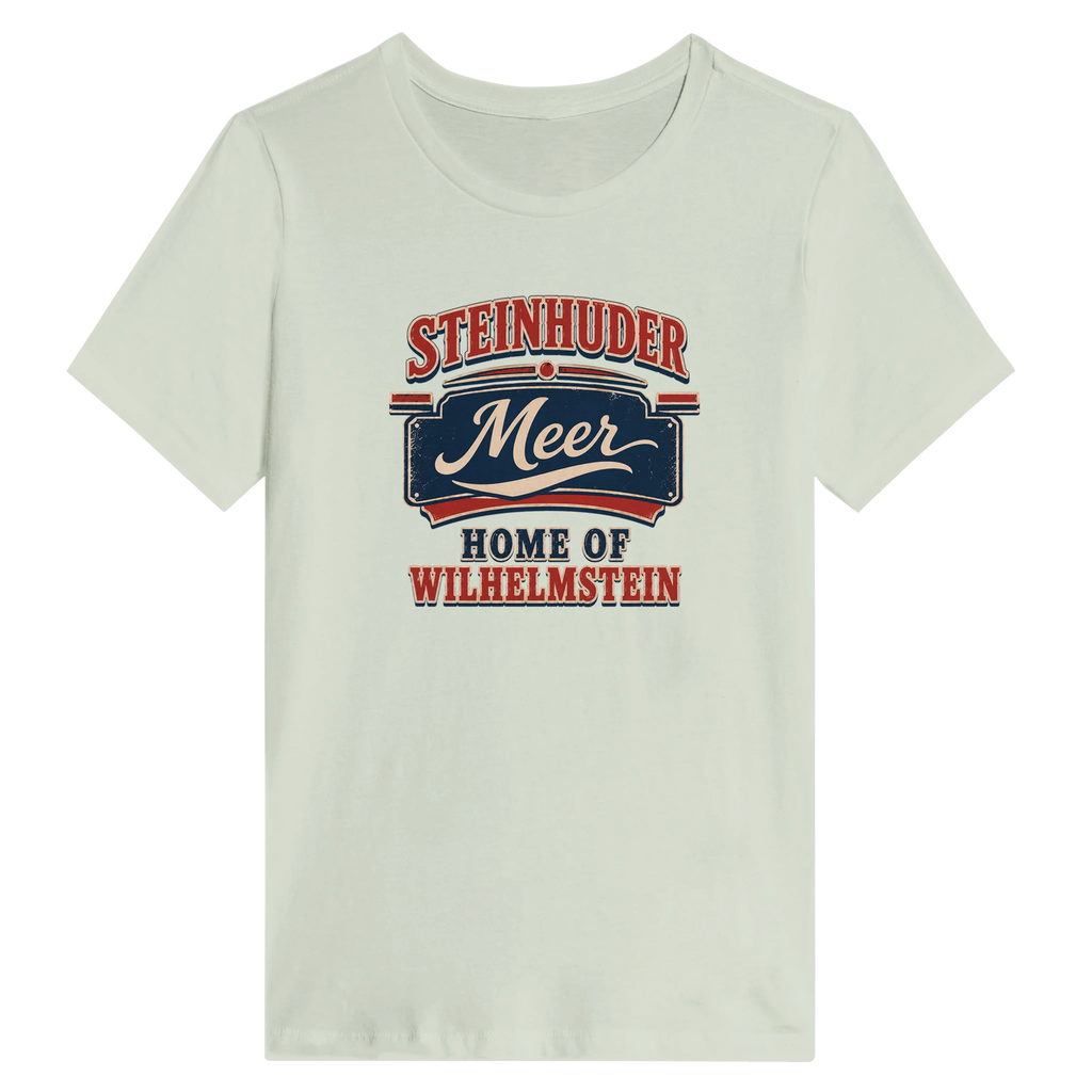 Damen-T-Shirt in Zitronengelb mit Motiv „Home of Wilhelmstein“