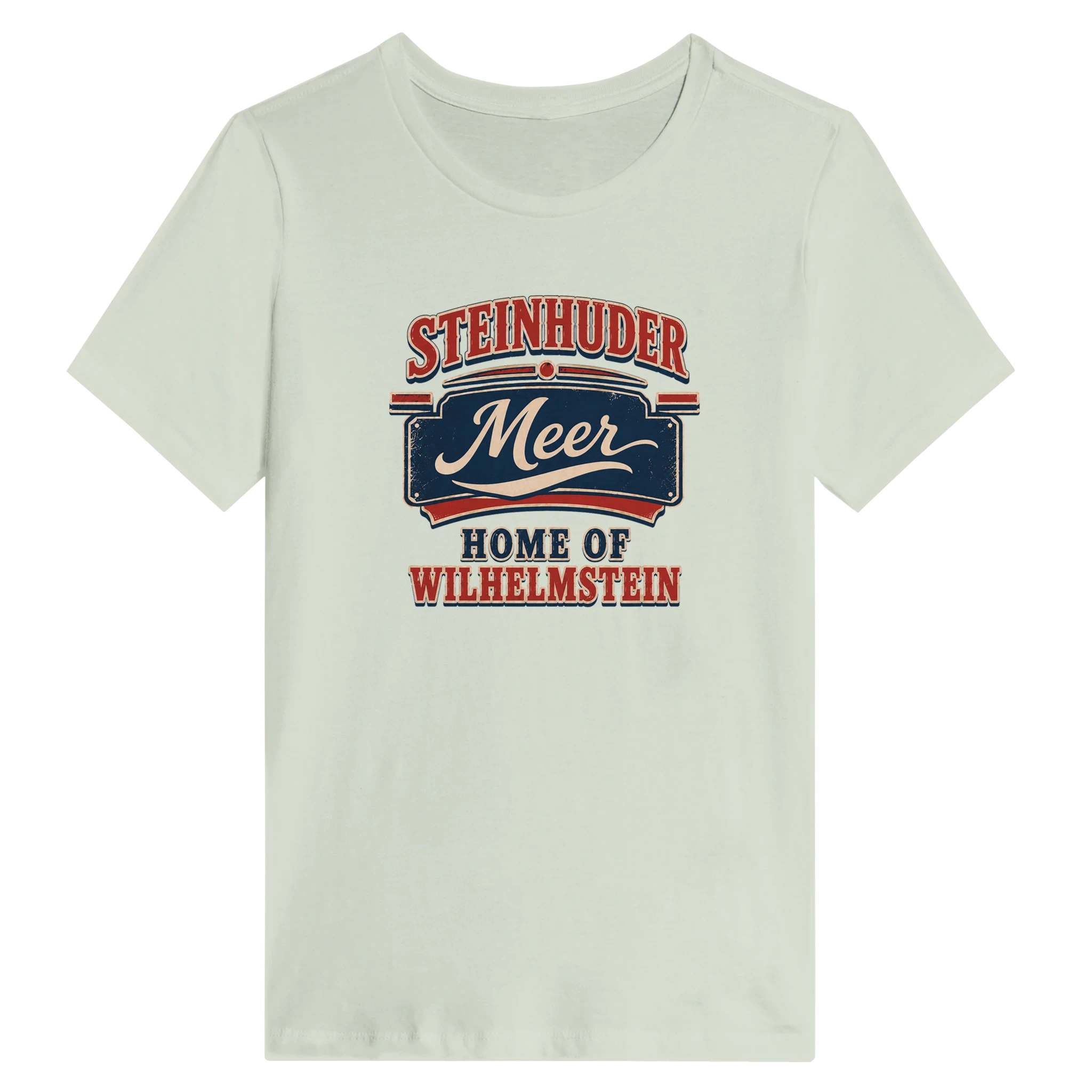Damen-T-Shirt in Zitronengelb mit Motiv „Home of Wilhelmstein“