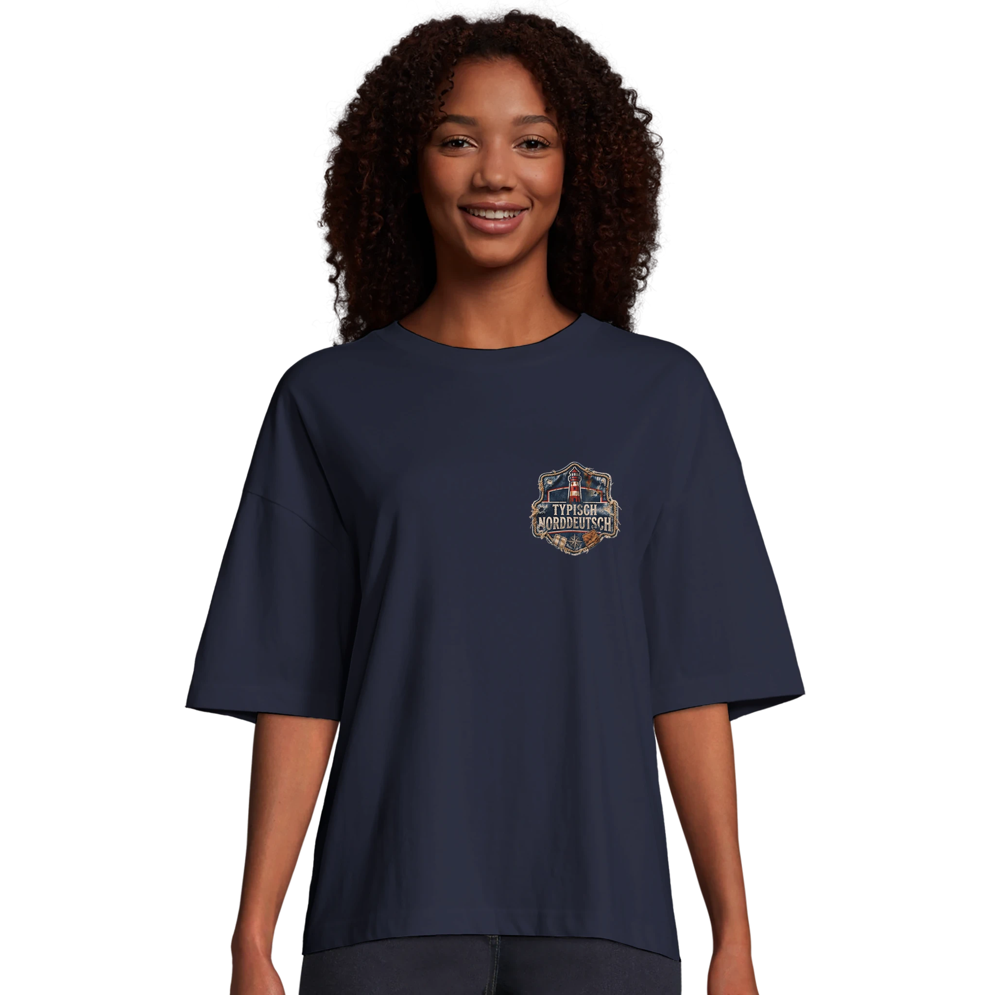 Damen-T-Shirt in Hellgelb mit Motiv „Möwe auf Poller“