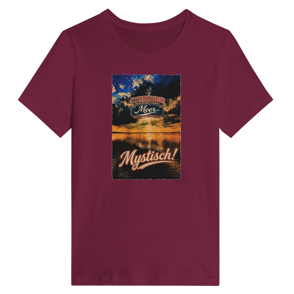 Damen-T-Shirt in Zitronengelb mit Motiv „Mystisch“