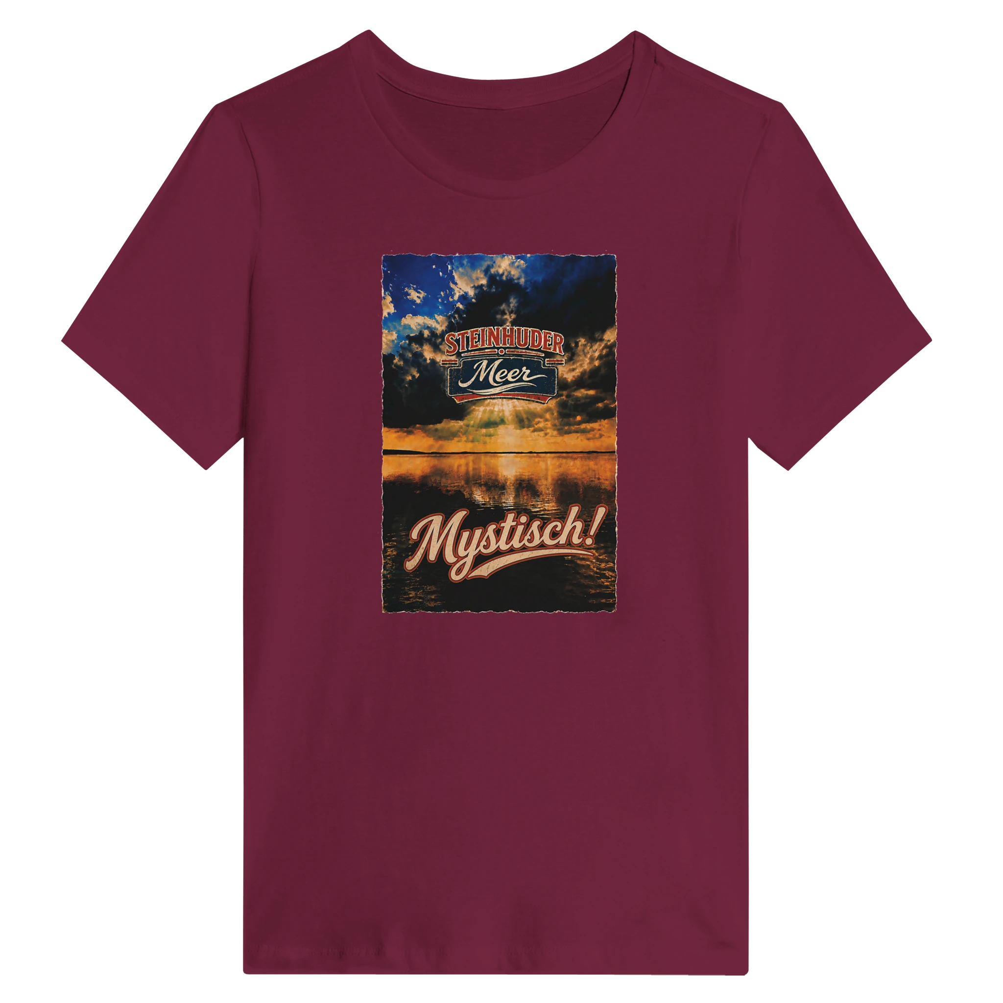 Damen-T-Shirt in Zitronengelb mit Motiv „Mystisch“