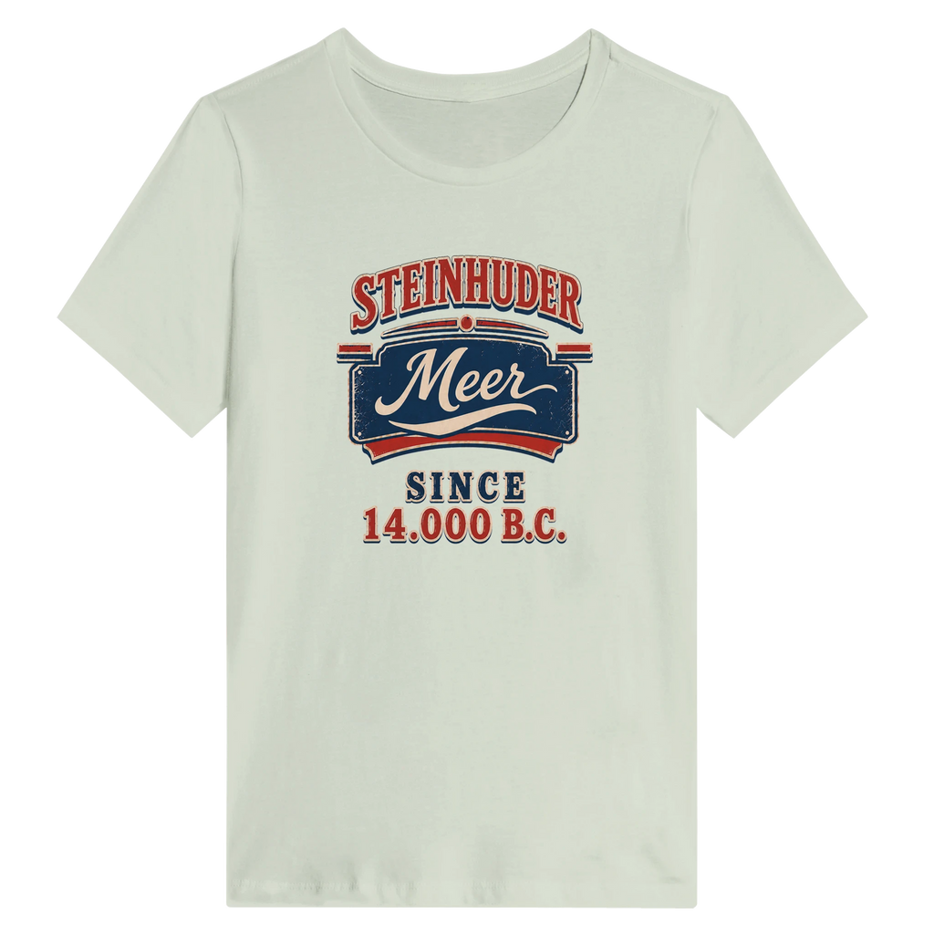 Damen-T-Shirt in Weiß mit Motiv „Since 14.000 B.C.“