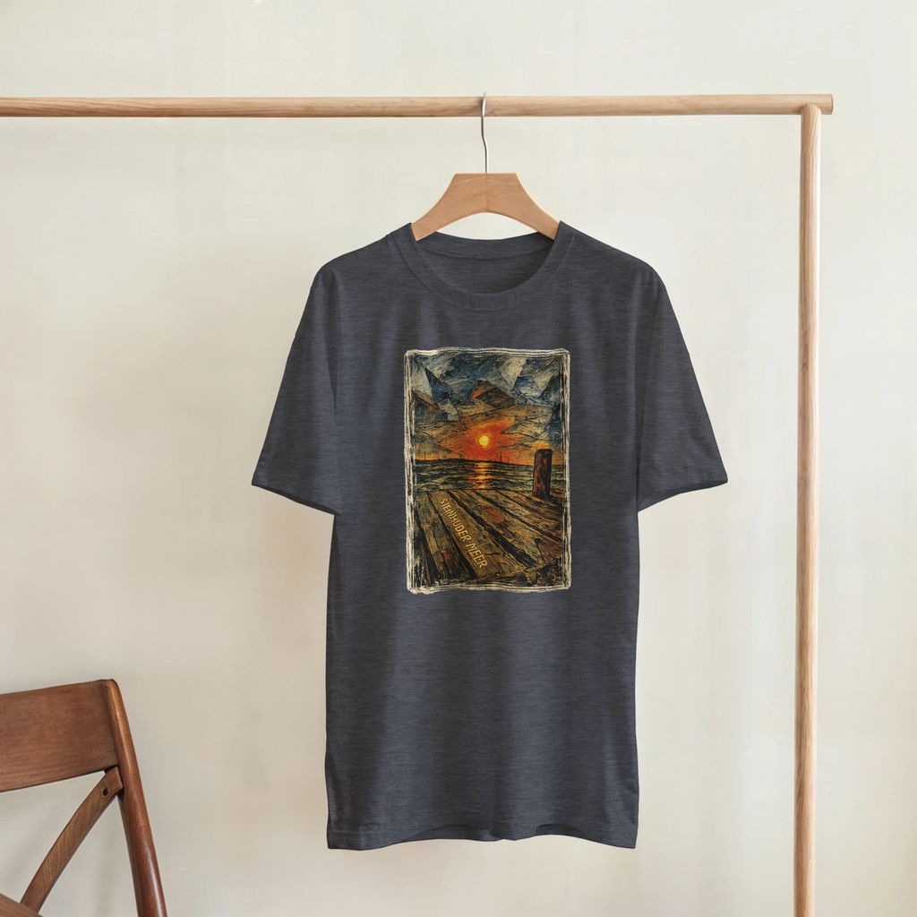 T-Shirt in Natur mit Motiv „Steinhuder Meer Kunst“