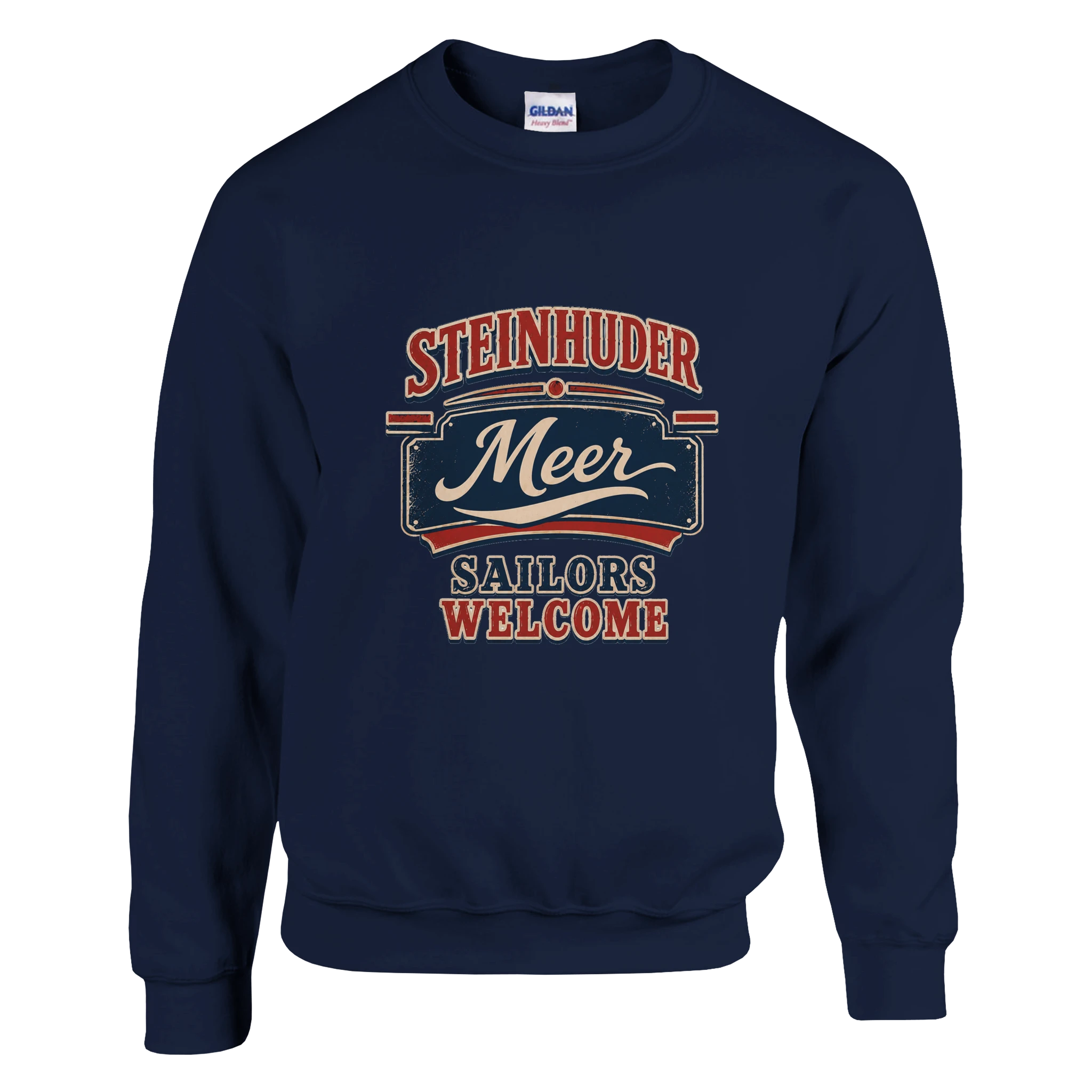 Pullover in Weiß mit Motiv „Sailors Welcome“