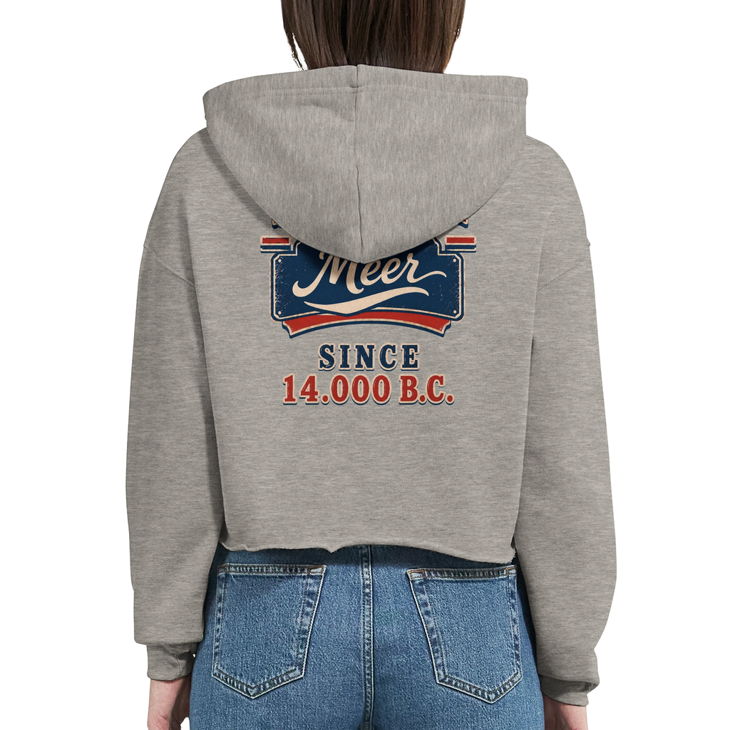 Damen-Hoodie in Weiß mit Motiv „Since 14.000 B.C.“