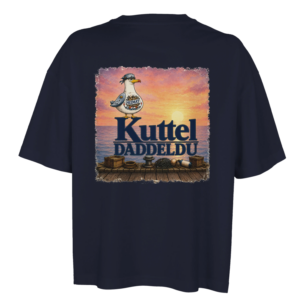 Damen-T-Shirt in Weiß mit Motiv „Kuttel Daddeldu“