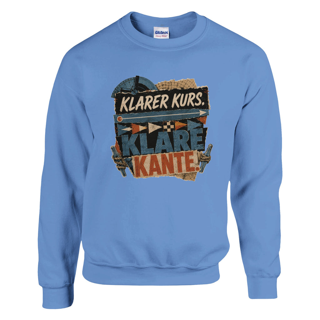 Pullover in Weiß mit Motiv „Klarer Kurs. Klare Kante.“