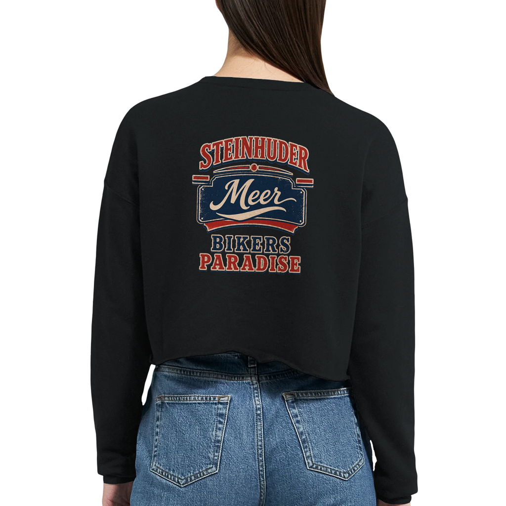 Damen-Pullover in Mauve mit Motiv „Bikers Paradise“