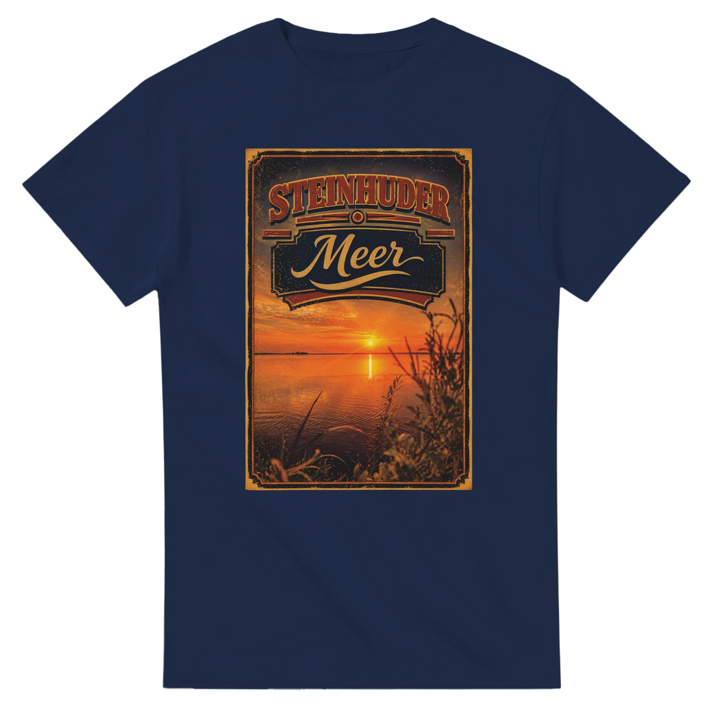 T-Shirt in Natur mit Motiv „Sunset am Steinhuder Meer“