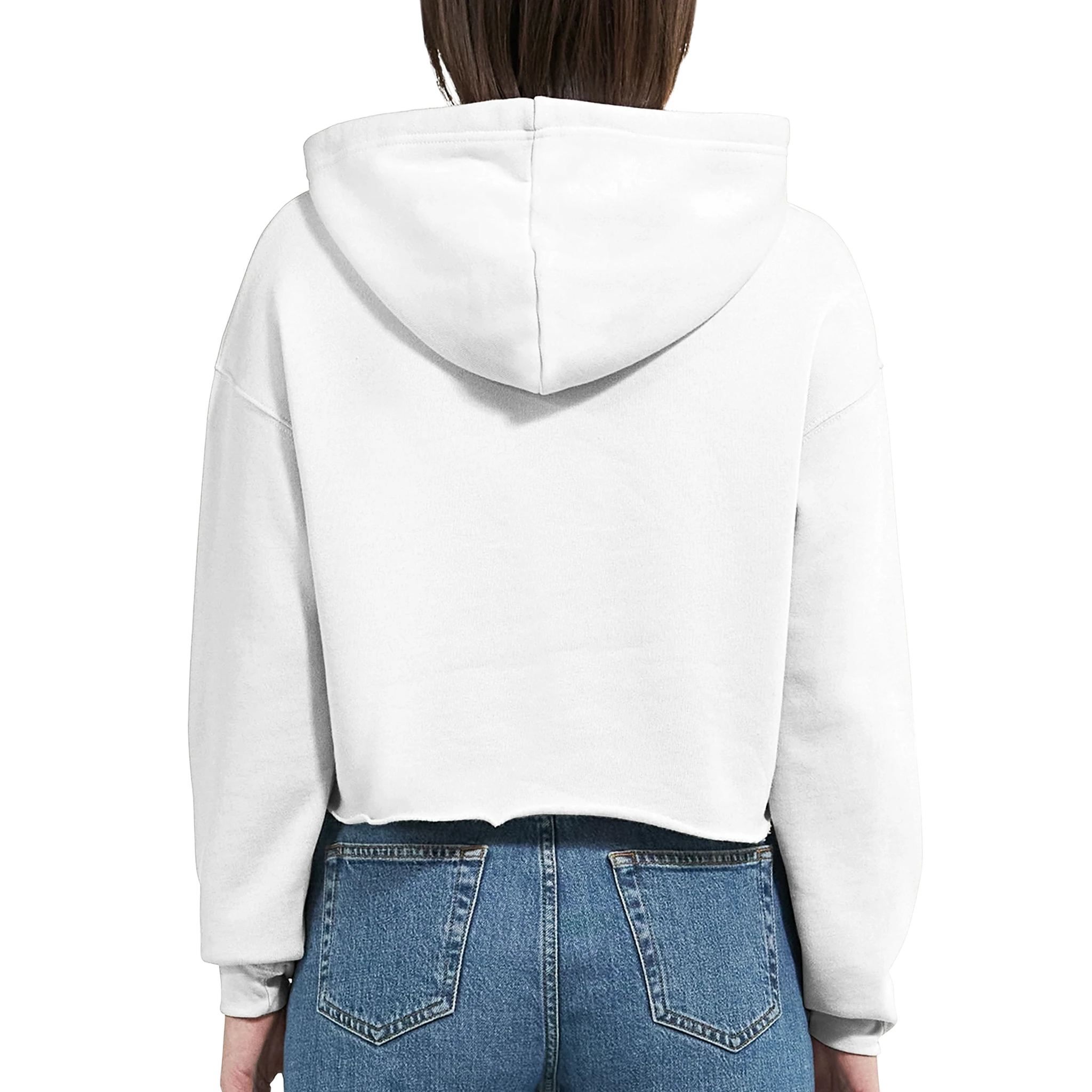 Damen-Hoodie in Weiß mit Motiv „Stößchen bei Sunset“