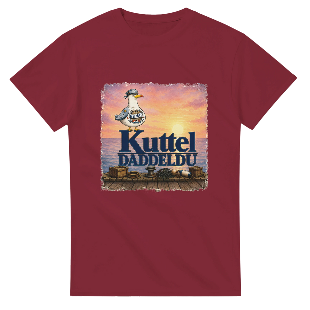 T-Shirt in Natur mit Motiv „Kuttel Daddeldu“