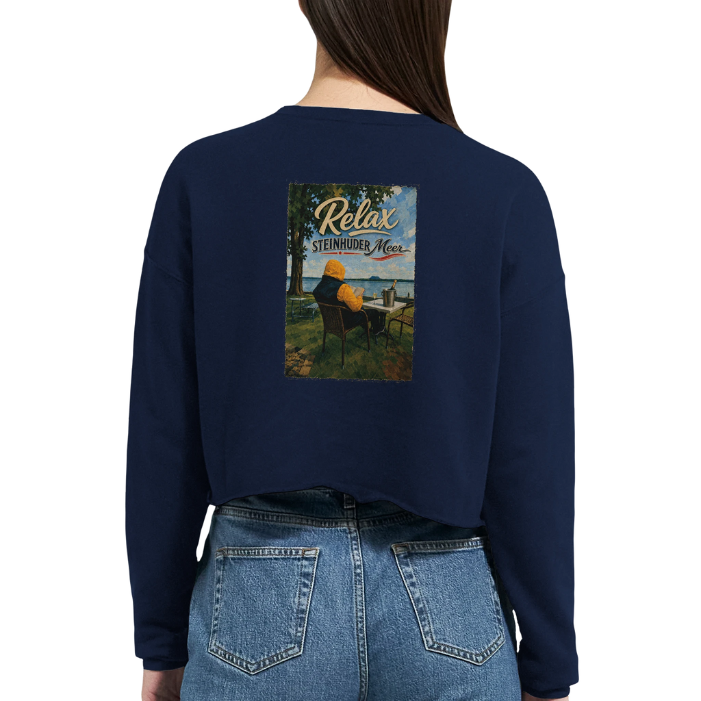 Damen-Pullover in Mauve mit Motiv „Relax und Champagner“