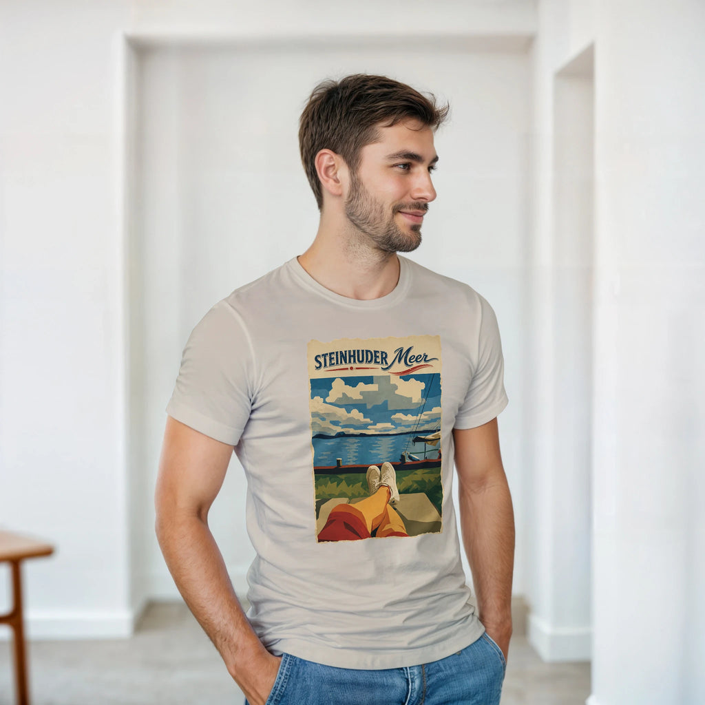 T-Shirt in Natur mit Motiv „Chillout“