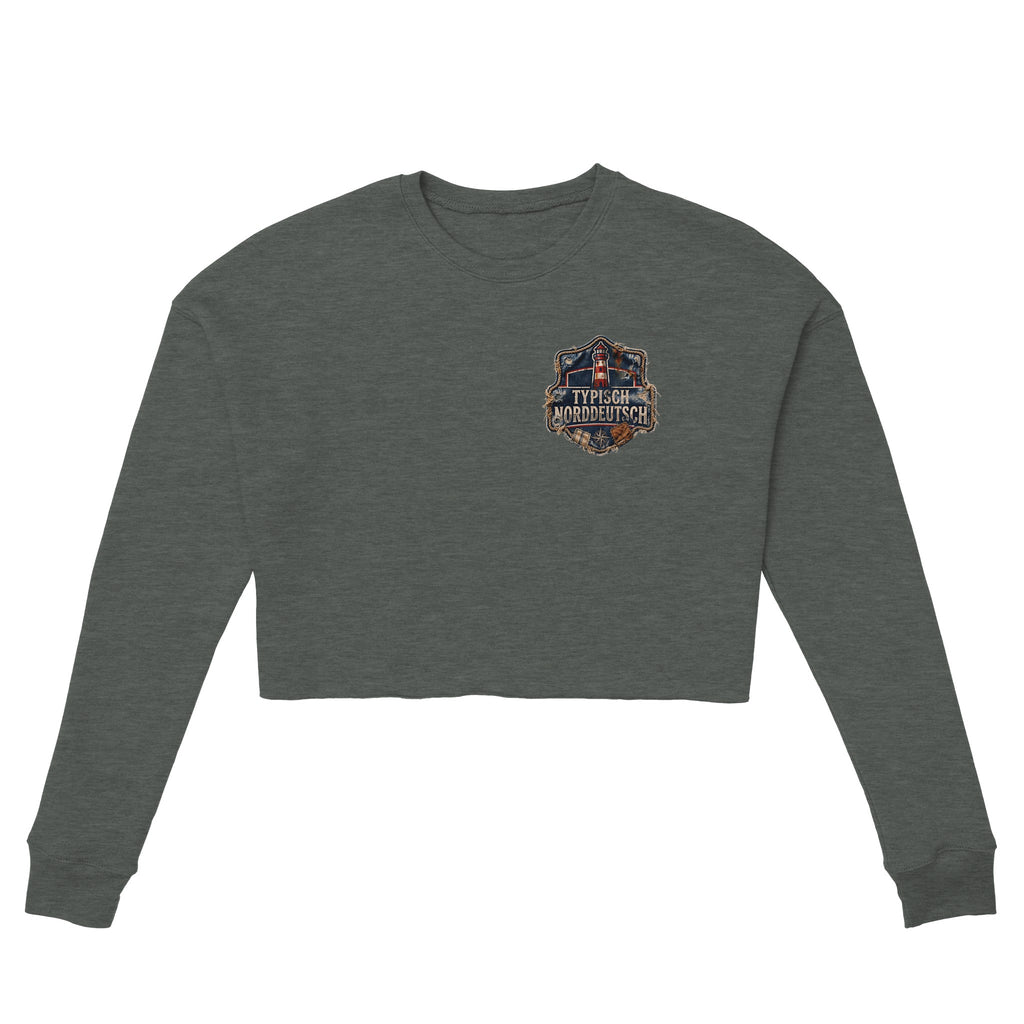 Damen-Pullover in Staubblau mit Motiv „Küstenkind“