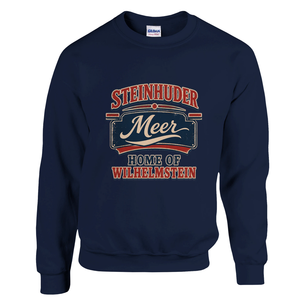 Pullover in Aschgrau mit Motiv „Home of Wilhelmstein“