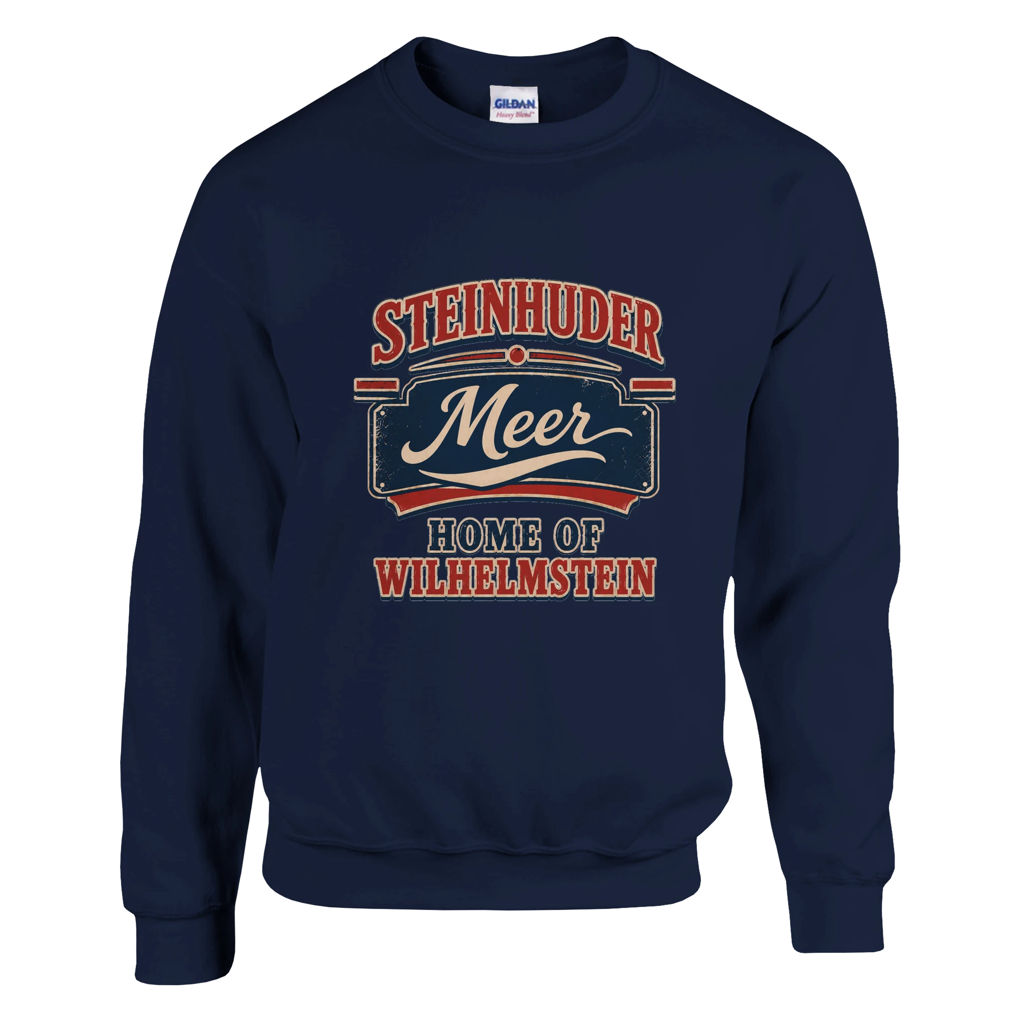 Pullover in Aschgrau mit Motiv „Home of Wilhelmstein“