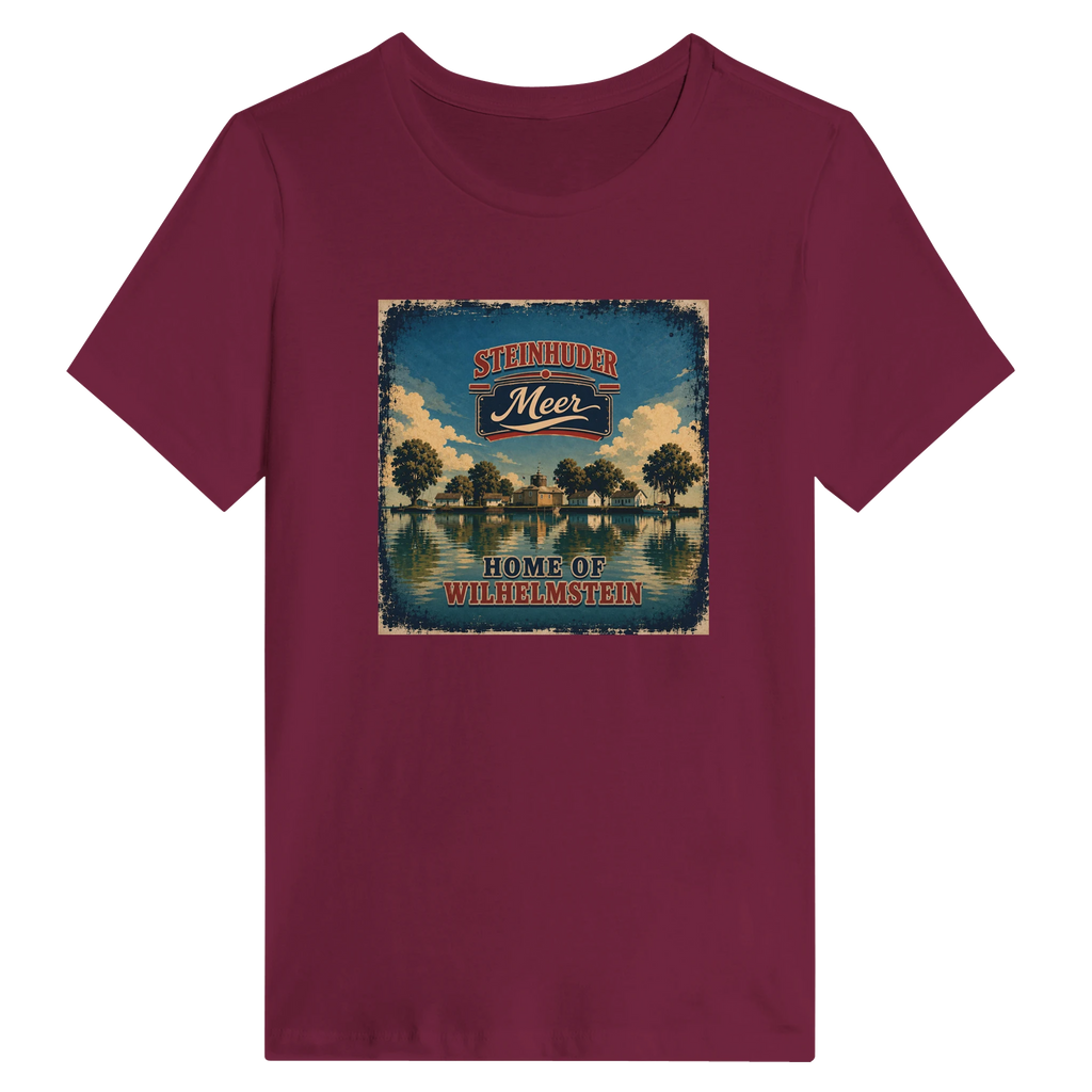 Damen-T-Shirt in Weiß mit Motiv „Insel Wilhelmstein“
