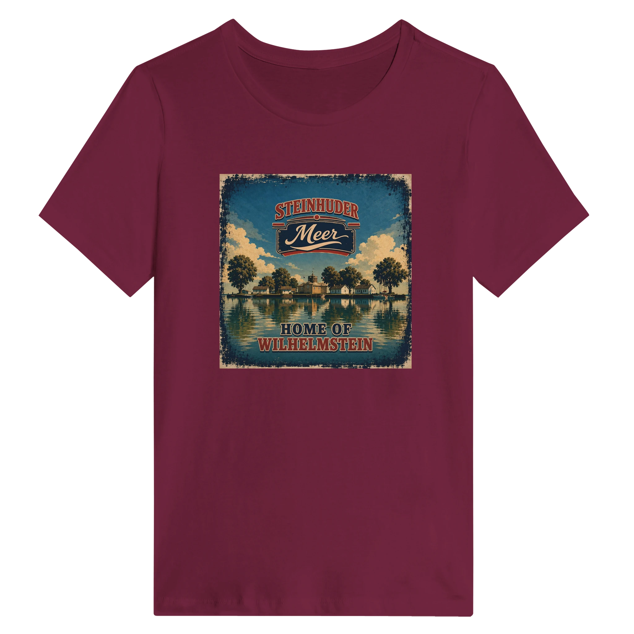 Damen-T-Shirt in Weiß mit Motiv „Insel Wilhelmstein“