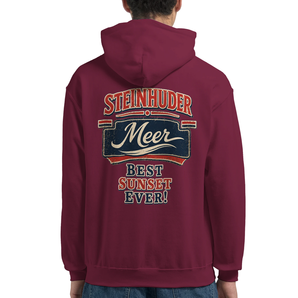 Hoodie in Aschgrau mit Motiv „Best Sunset ever!“