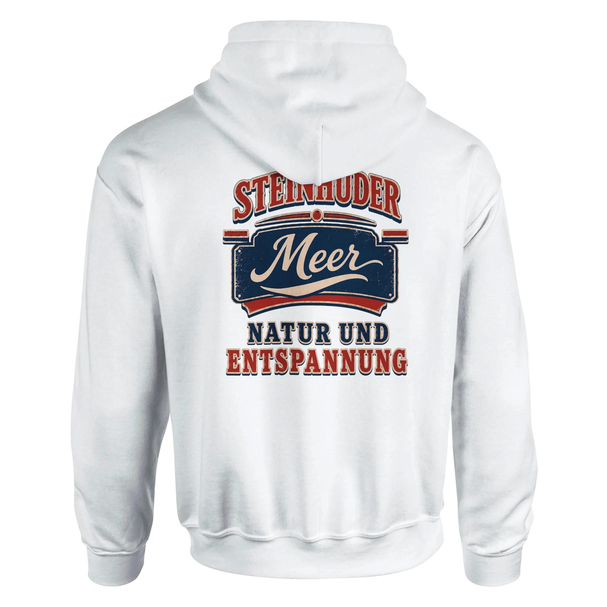 Hoodie in Sand mit Motiv „Natur und Entspannung am Steinhuder Meer“