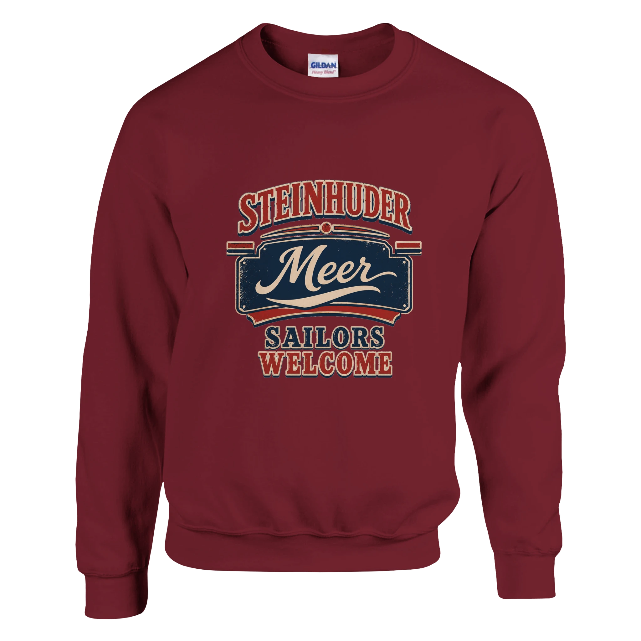 Pullover in Weiß mit Motiv „Sailors Welcome“