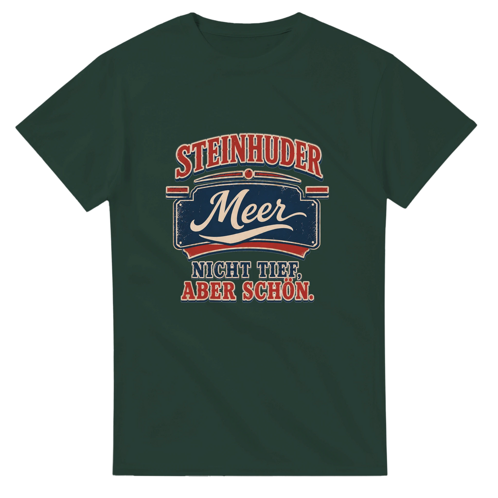 T-Shirt in Weiß mit Motiv „Nicht tief, aber schön.“